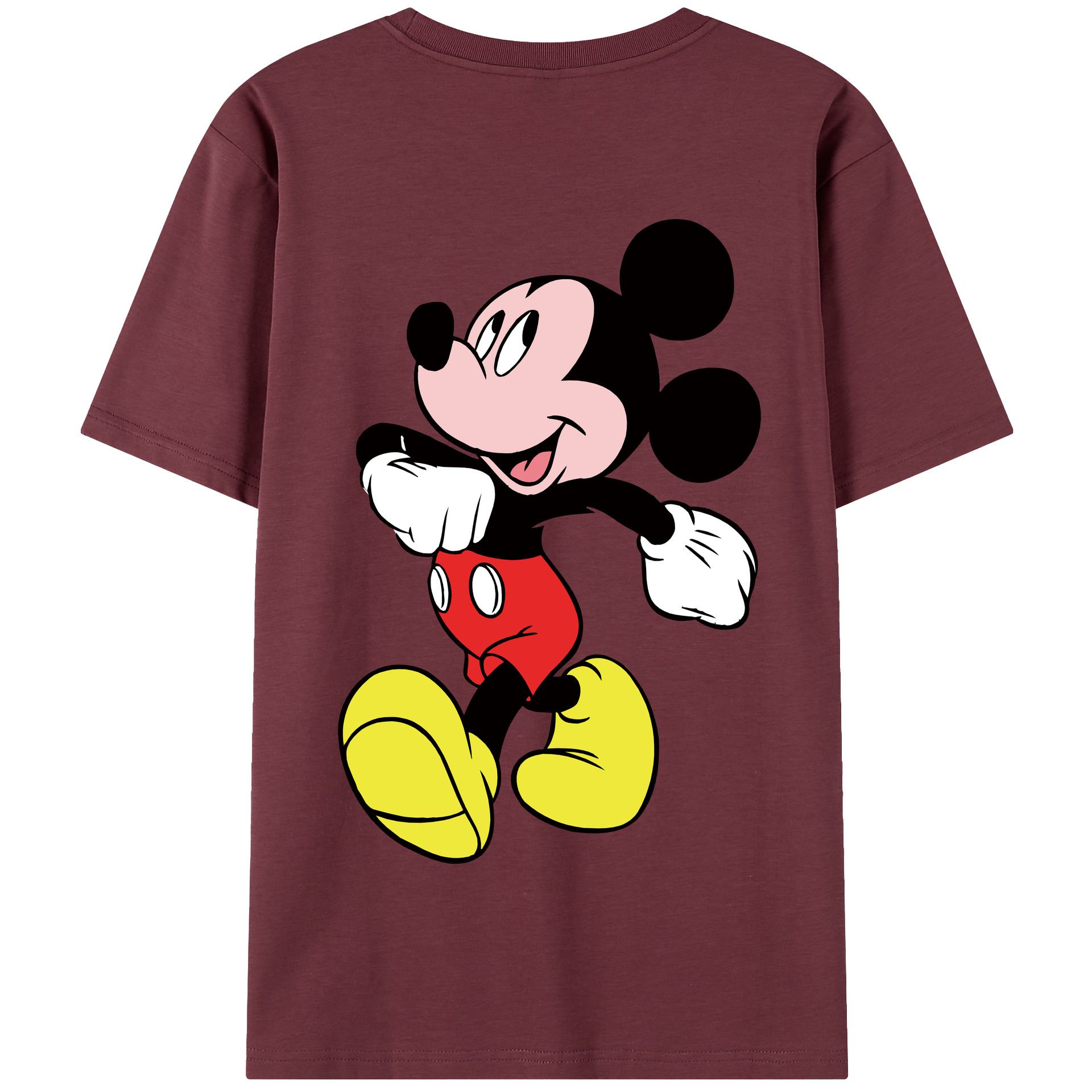 （画像用） ミッキーマウス Mickey Mouse 綿100％半袖Tシャツ（背面プリント）